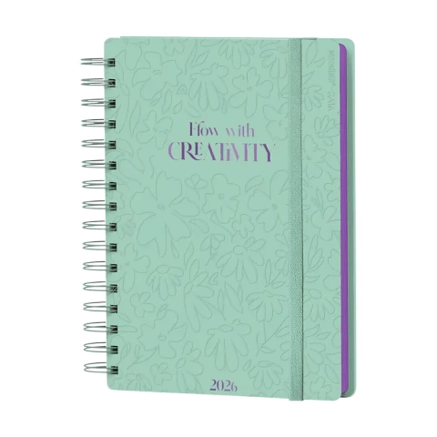 Agenda 2026 10x15cm Diaria Gala Verde - Mooving