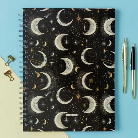 Cuaderno Punto Cero A4 Be Positive Universo Lunitas - Tapa Dura