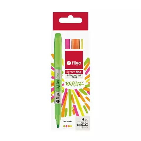 Resaltador Filgo X4 Fine Fluo - comprar online