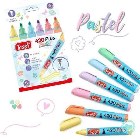 Marcadores Trabi 420 Pastel X6