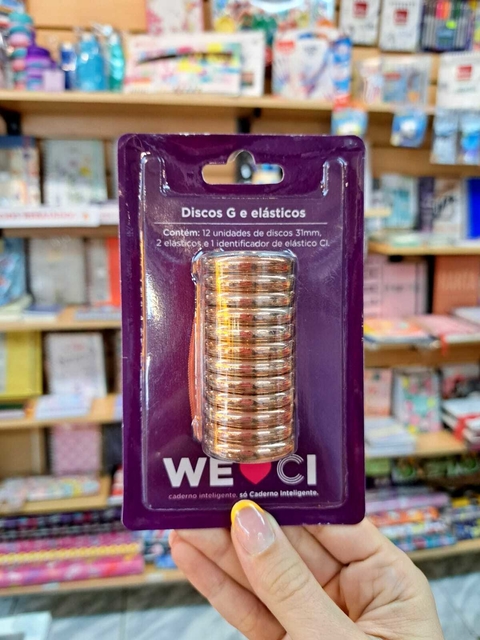 Discos Grandes Rose Gold Para Cuaderno Inteligente