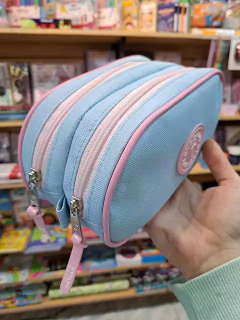 Cartuchera Doble Celeste Bb - Byron Bay