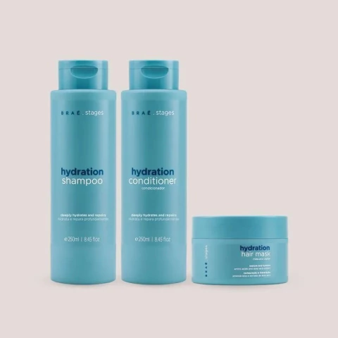 Braé - Hidratação Kit Shampoo 250ml + Condicionador 250ml + Mascara 200g - comprar online