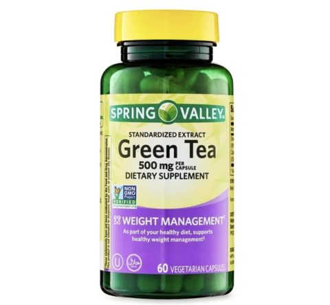 Green Tea Chá Verde - Spring Valley 500 Mg - 60 Cápsulas