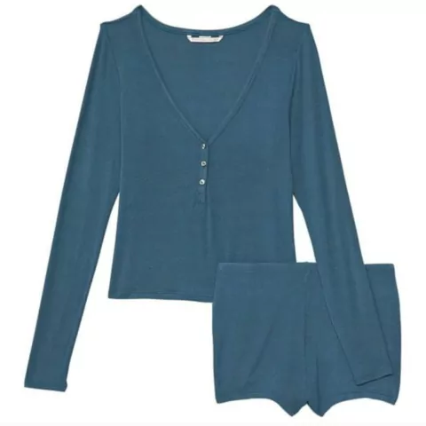 Pijama Canelado Curto - Victoria Secret