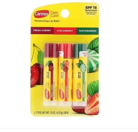 Kit com 3 Lip Balm - Carmex Bastão Sabores - comprar online