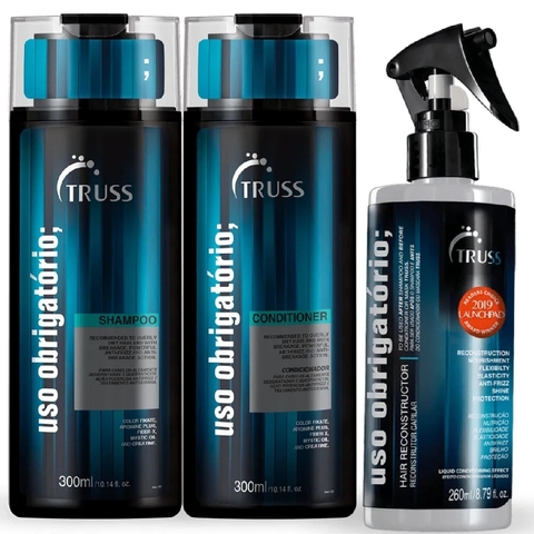 Truss - Kit Uso Obrigatório: Shampoo 300ml + Máscara 180g + Spray 260ml