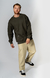 Buzo Oversize Basic 1478 Verde Militar en internet