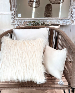 Funda de almohadón off white