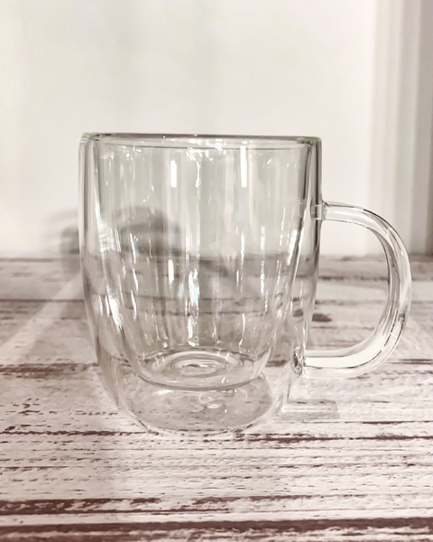 Taza vidrio con asa