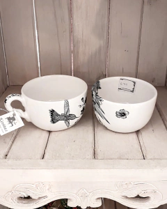 Tazon de ceramica modelo botanico