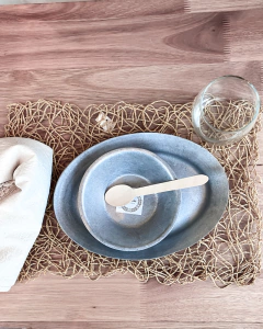 Plato de sitio de fibra tejido - Kositas & Lele Studio