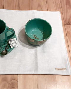 Individual de lino blanco - comprar online