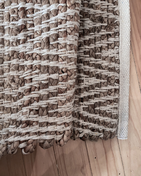 Alfombra algodon y yute