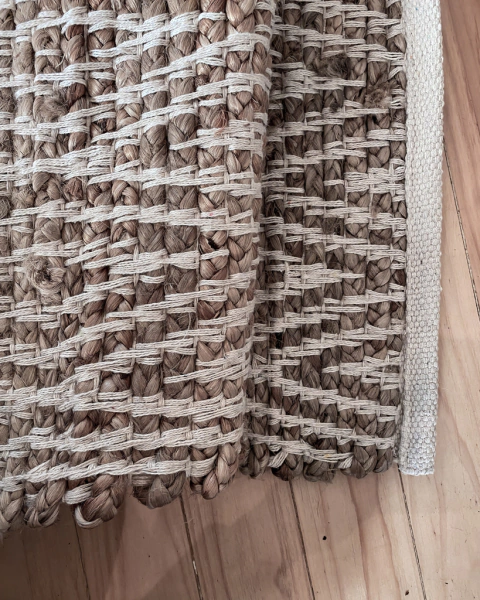 Alfombra algodon y yute