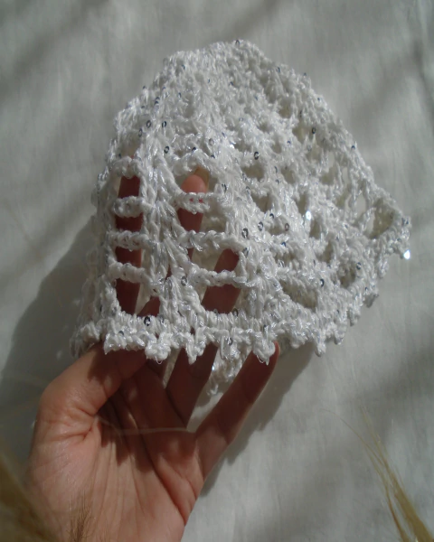 Mesh shiny off white - comprar online