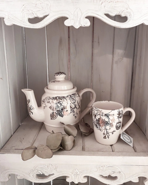 Tetera de Ceramica golden