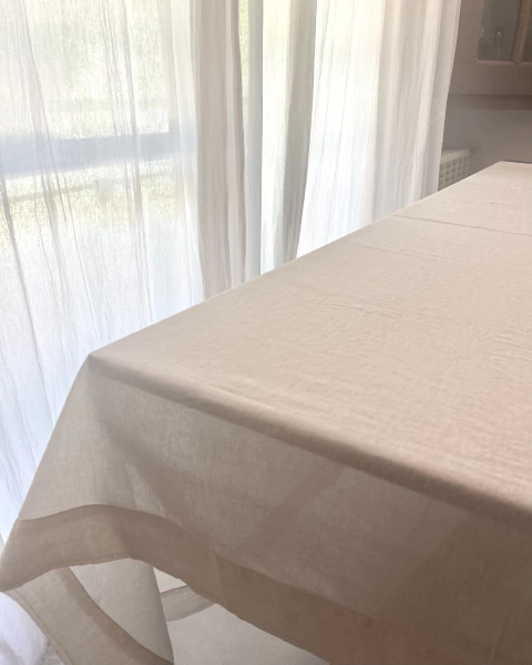 Mantel de gasa de algodón natural de 200cm x 180cm - comprar online