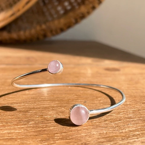 Bracelete Quartzo Rosa
