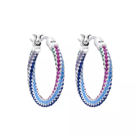 Argollas con Circones de Color 22mm (par) - comprar online