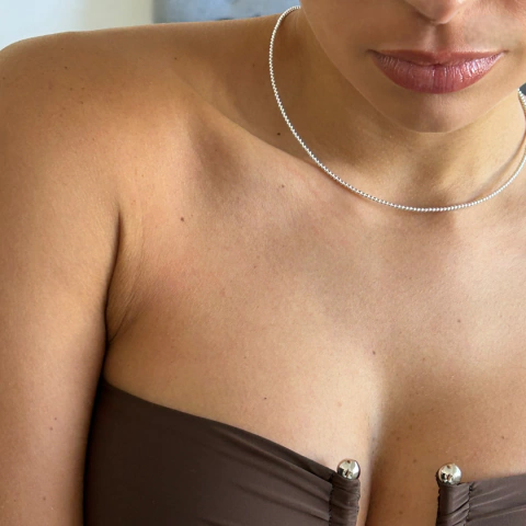 Choker de Bolitas Plata 925 (39cm)