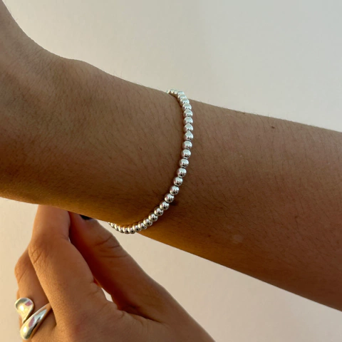 Pulsera Bolitas 6mm Plata 925