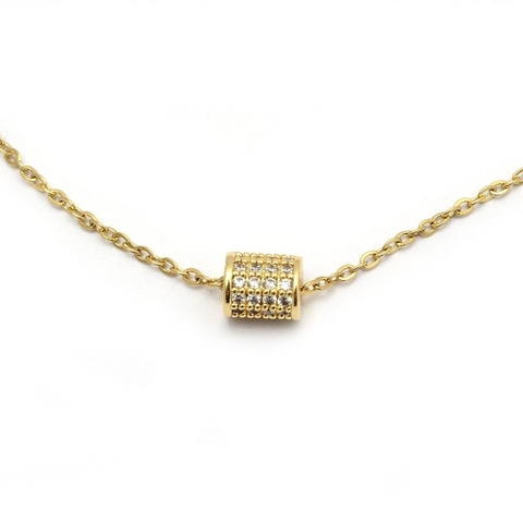 Collar Gold Dona Con Micropave (40CM)