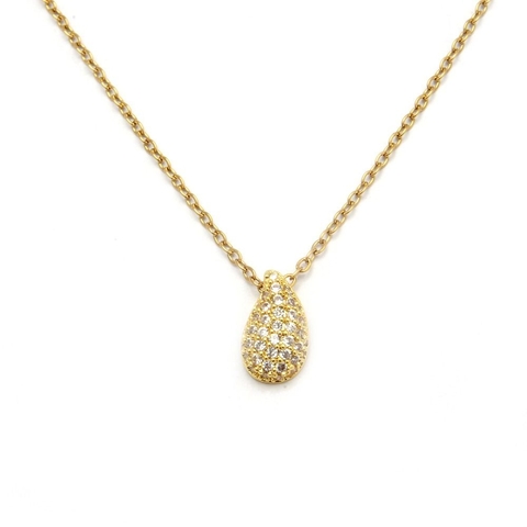 Collar Gold Gota Con Micropave (45CM)