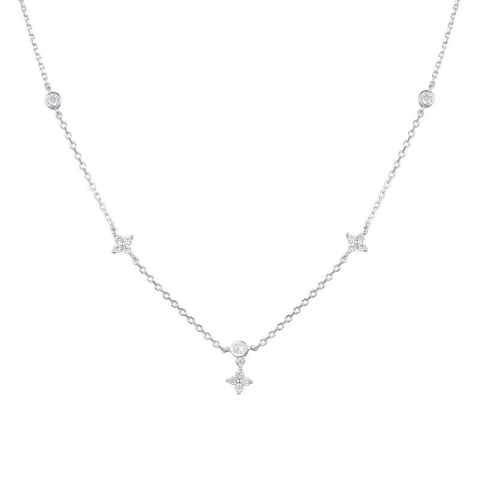 Choker De Flores Y Puntos De Luz (35CM) - comprar online