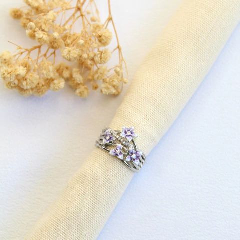 Anillo Plata Flori - comprar online
