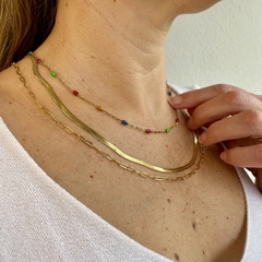 Collar Acero Bañado Awabi - Brilla Un Deseo