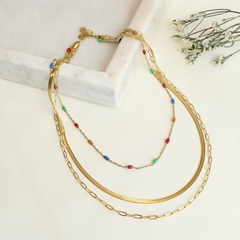 Collar Acero Bañado Awabi