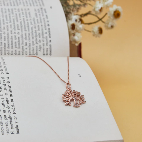 Collar Plata Rosé Berto