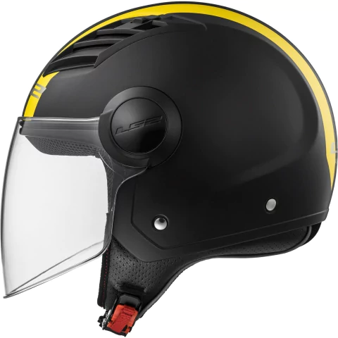 Casco Abierto LS2 Of562 Airflow Metropolis Negro / Amarillo Mate