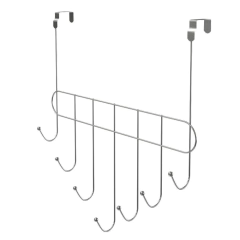 CABIDE MULTIUSO PARA PORTA 7 GANCHOS - CROMADO