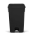 LIXEIRA COM PEDAL 100 LTS PRETO SEM RODAS - BRALIMPIA