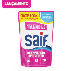 TIRA MANCHAS SEM CLORO 1 LT SACHE SAIF PROMO