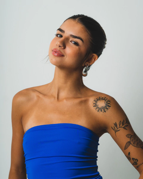 CROPPED ESSENCIAL - AZUL