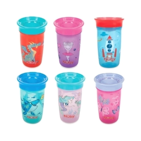 Vaso Nuby Wonder cup 360° antiderrame ×300ml