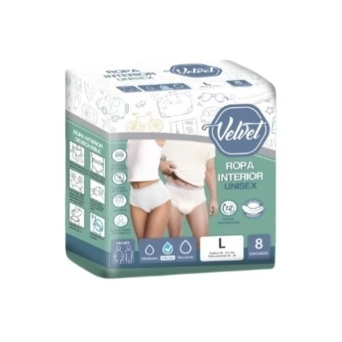 Ropa interior Velvet Unisex. L al XXL ×8 unid.