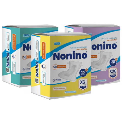 Pañal Nonino Recto G al XXG ×50 unid.