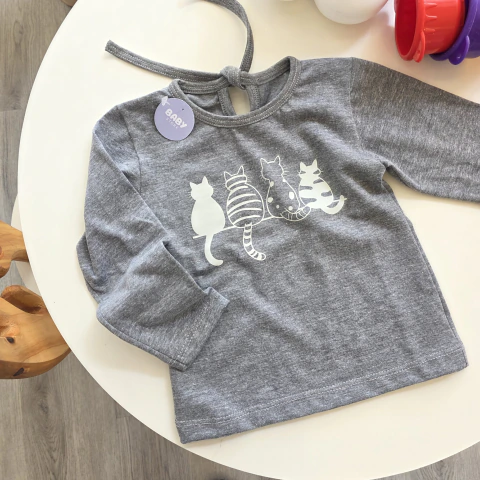 Remera Miau. T12m a T6 niño