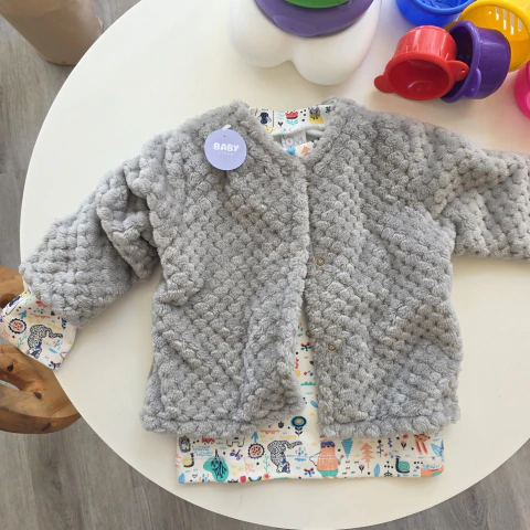 Saco panal gris T6m a 18m