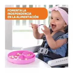 Plato Chicco de silicona con ventosa - Pañalera Babystore_bsas