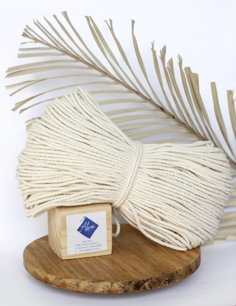 Cordão Madrid 5mm Semi Rígido - Cru