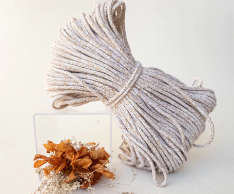 Cordão New York 3mm - Cru c/ Lurex - comprar online