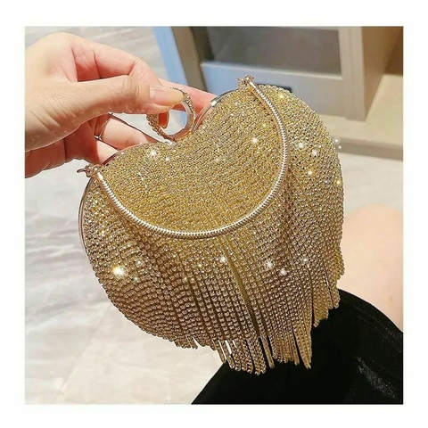 BOLSA CORAÇÃO FRANJA - PRONTA ENTREGA