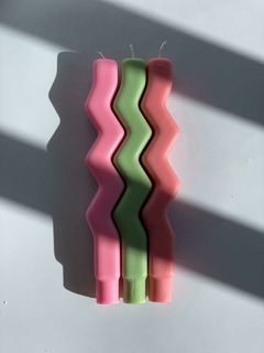 Vela Castiçal Zig Zag