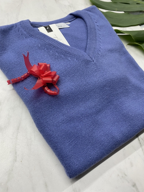 fotoproducto pullover tejido celeste Paul Bellino