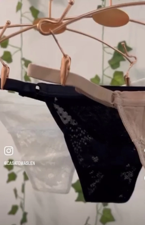 Colaless Regulable de Microfibra Fantasía y Puntilla Selú Art. 7340